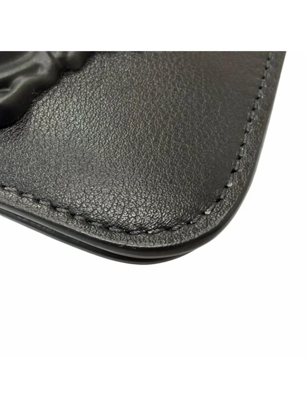 Versace Versa Leather Medu Samochi Shoulder Bag Neck Wallet Black